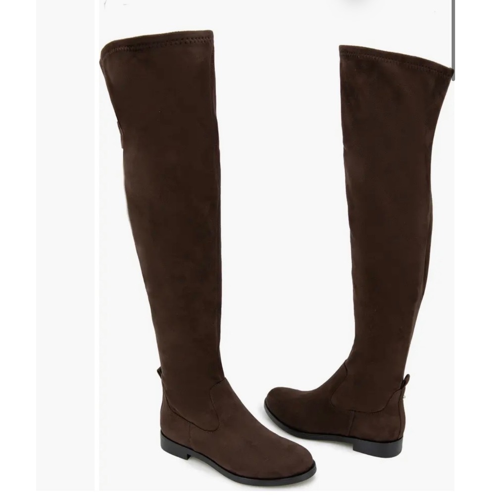 Kenneth Cole Reaction Wind-Y Burgundy Micro‎ Suede Over The Knee Boots 6.5 M